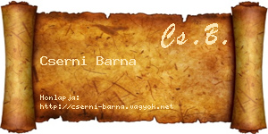 Cserni Barna névjegykártya